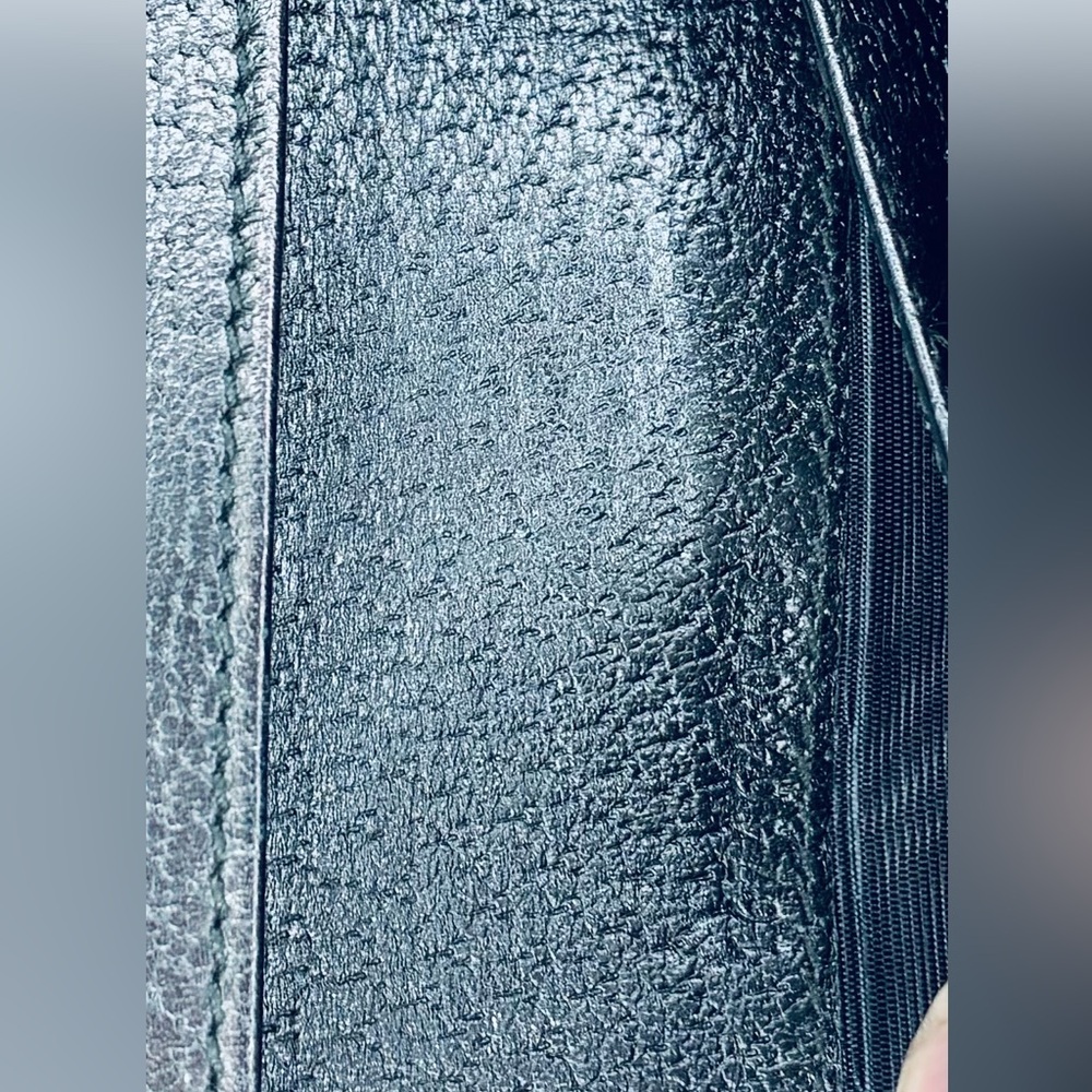 Gucci Black GG Canvas and Leather Princy Flap Continental Wallet Sherry Line bow - Picture 5 of 8